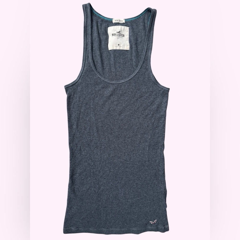 Vintage Hollister Women's Charcoal Tank Top